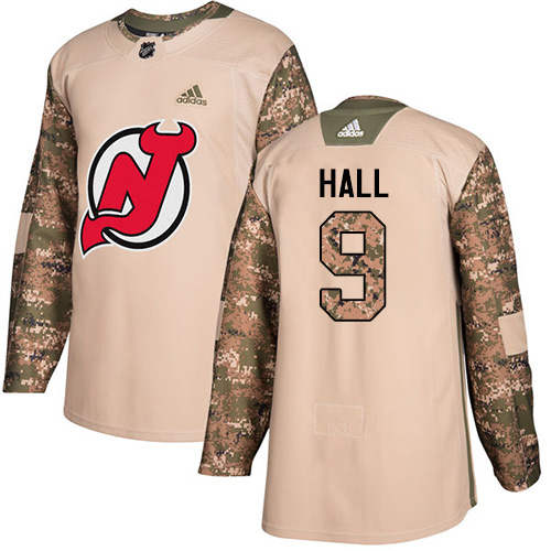 Adidas Devils #9 Taylor Hall Camo Authentic Veterans Day Stitched NHL Jersey